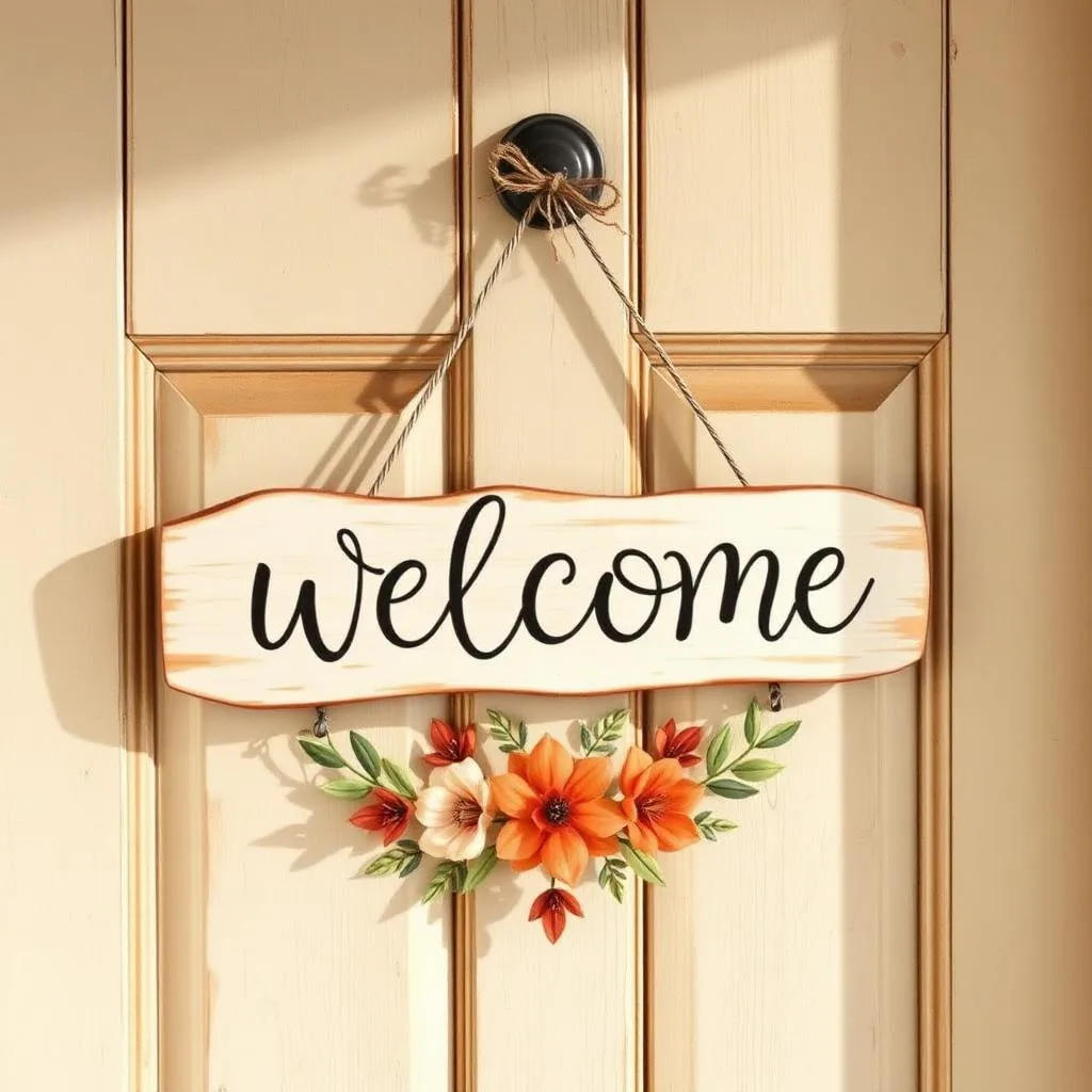 Hand-Painted Wood Door Hanger