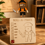 Roll-A-Pirate Wooden Dice Game Puzzle