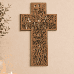 Lord’s Prayer Wooden Cross – Natural or Stained Finish