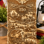 United States of America 250th Anniversary Wooden Wall Art (1776–2026)