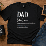 “Dad Definition” Men’s T-Shirt – Sizes Small Through X-Large