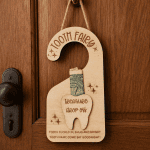 Wooden Tooth Fairy Door Hanger | Tooth Fairy Money Holder | Tooth Keepsake Door Sign | Personalized Tooth Fairy Gift