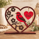 Best Grandma Cardinal Heart Tabletop Décor