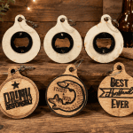 Personalized Wooden Bottle Opener Keychain