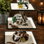 Handmade Wild West Three-Tier Tray Décor Set