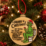 Funny "From the Throne" Christmas Ornament Collection – Laser Engraved Wood Ornament