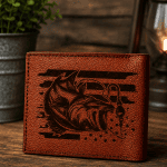 Personalized Engraved Men's Leather Wallet | Multiple Designs Available