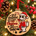 Funny "From the Throne" Christmas Ornament Collection – Laser Engraved Wood Ornament
