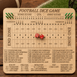 Handmade Wooden Football Dice Game