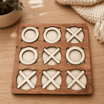 Handmade Wooden Tic-Tac-Toe Game