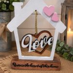 "Love Is the Heart of This Home" Wooden Tabletop Sign