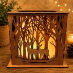 Woodland Deer & Forest  Lantern