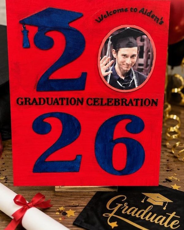 Personalized Graduation Celebration Sign