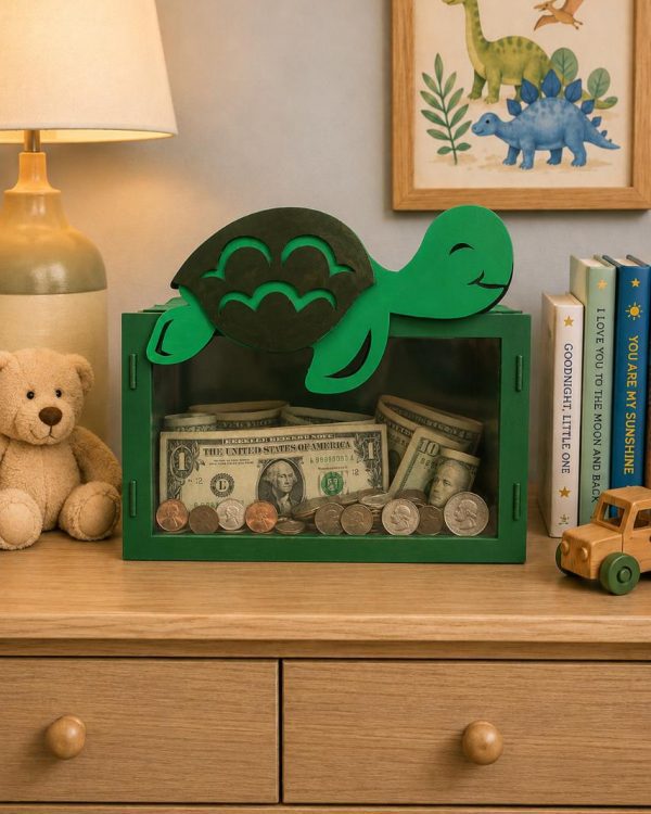 Wooden Turtle Savings Bank