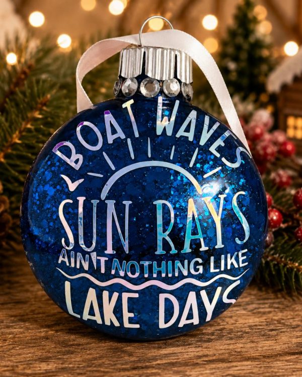 Lake Life Glitter Ornament
