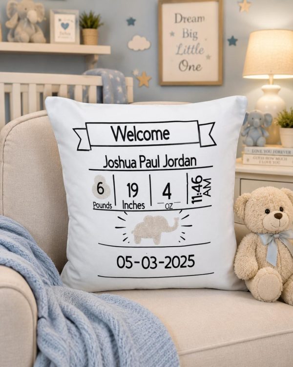 Birth Stat Pillow