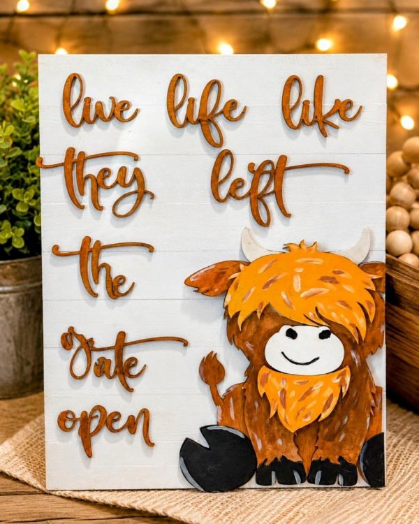 Highland Cow 16 by 20 Wall Decor