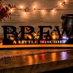 Halloween BREW Sign – A Little Mischief Candle-Lit Tabletop Decor