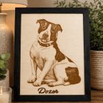 Personalized Pet Photo Engraved Wood Portrait