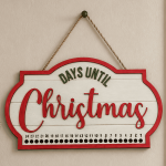 Days Until Christmas Candy Cane Countdown Sign – Wooden Christmas Countdown Advent Decor