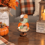 Stacked Pumpkin Wooden Fall Centerpiece