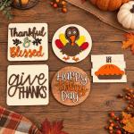 Fall Tiered Tray Decor Set | Handmade Autumn Shelf & Table Decor