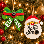 Santa Cam & Elf Cam Christmas Ornaments